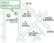 さかい内科クリニック地図 アピタ新潟西店近く